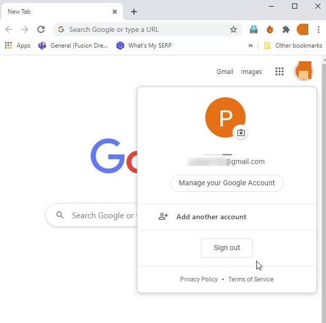 Sair das Outras Contas - docs.google.com Recusou a Conexão
