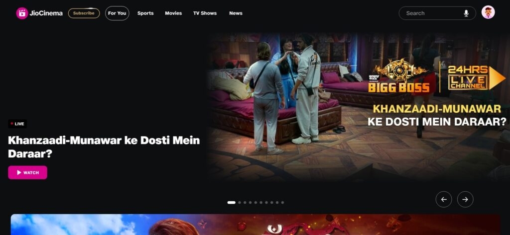 JioCinema - Guarda film hindi online gratis