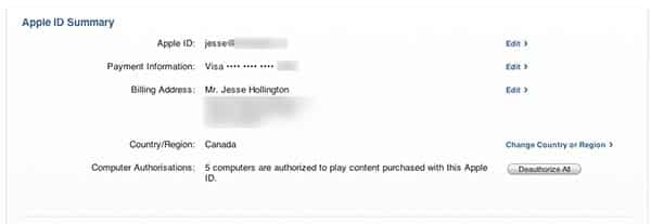 Cambiando una cuenta de iTunes Store a otro país