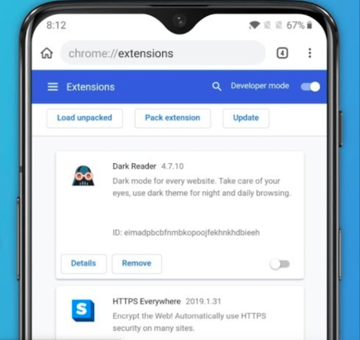 Estensione Chrome per kiwi Android
