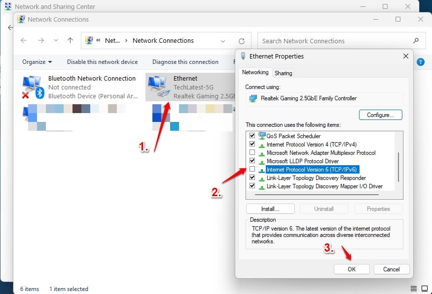 IPv6 비활성화 - Google Chrome에서 ERR_EMPTY_RESPONSE 오류