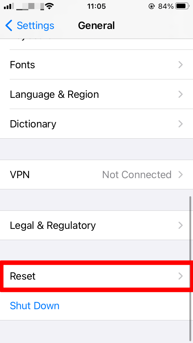 Сброс iPhone