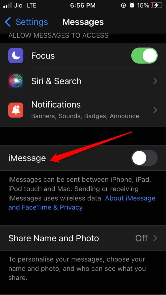 iMessage auf dem iPhone deaktivieren
