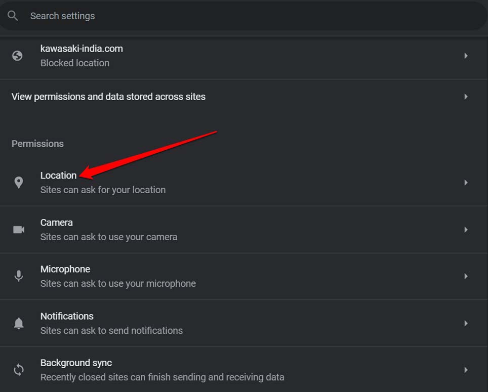Autorisation de localisation Chrome