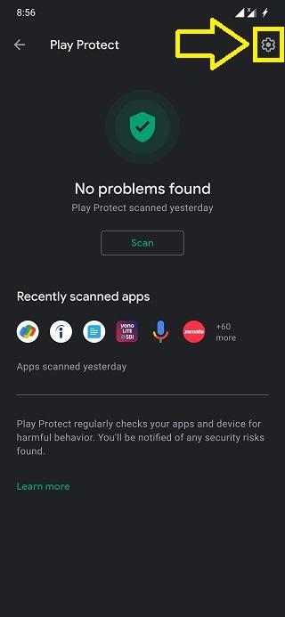 Configuración de Play Protect