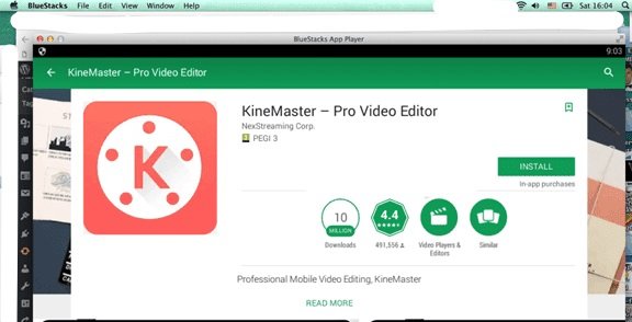 используйте Kinemaster в Windows 10