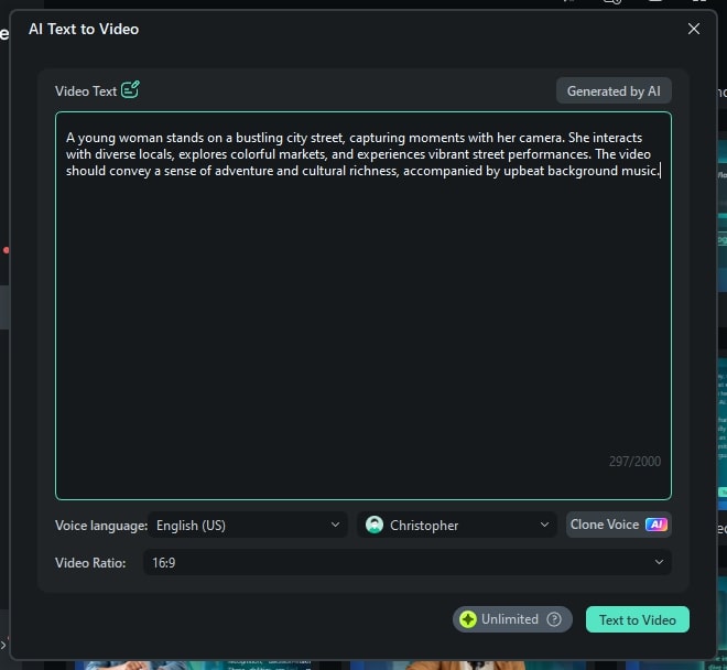 Comment Utiliser Filmora AI Text to Video