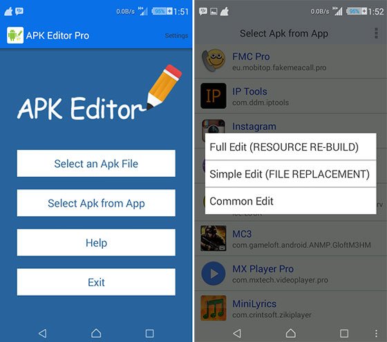 APK Editorアプリ