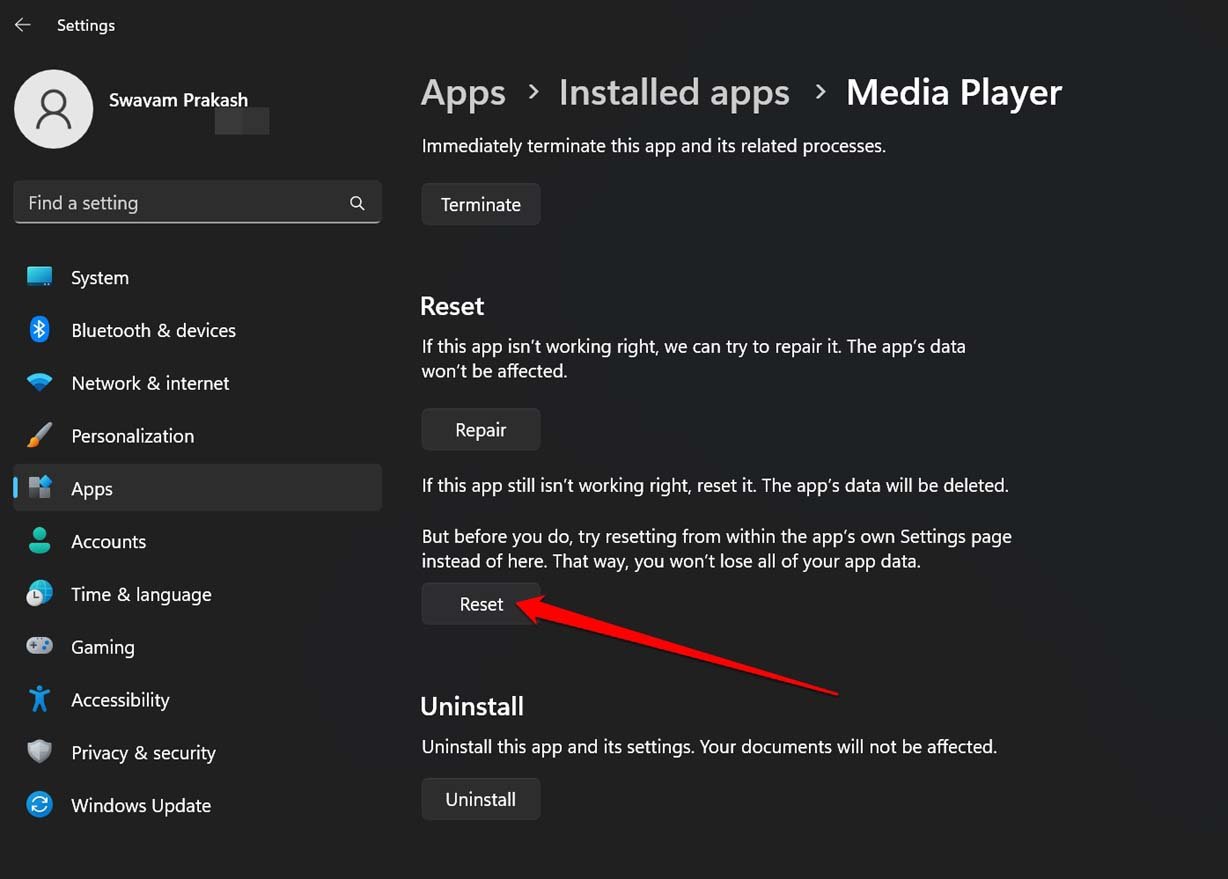 Windows Media Playerをリセットする