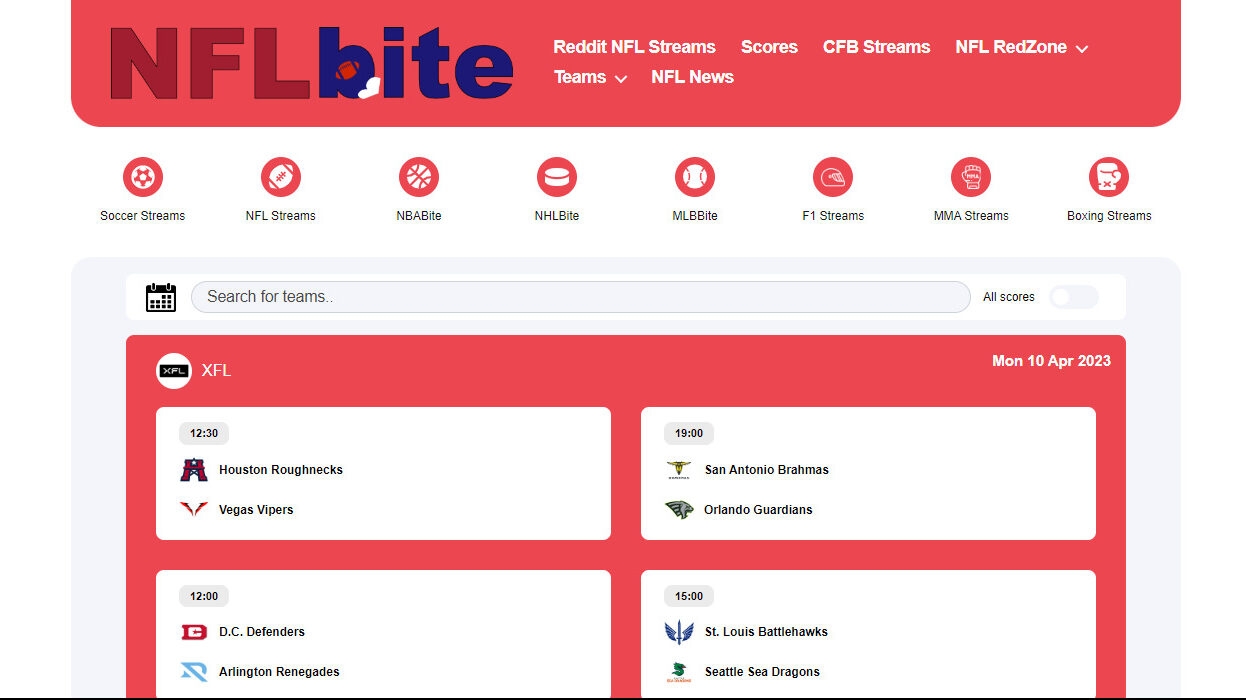 NFLbite - Mejores Sitios y Aplicaciones para Transmitir la NFL