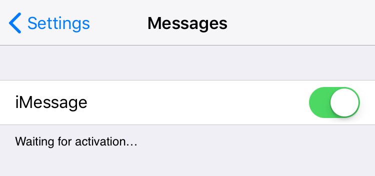 iMessage-Warten auf Aktivierungsfehler auf dem iPhone 12