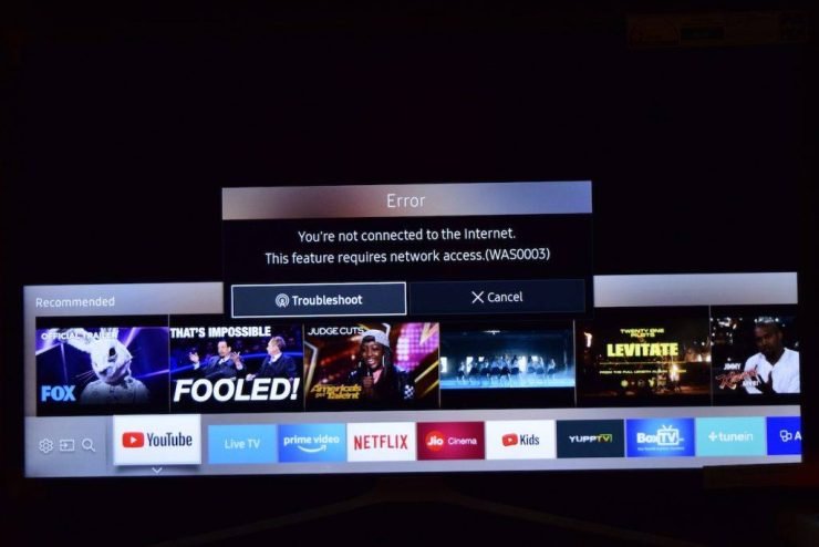Samsung Smart TV - Você não está conectado à Internet