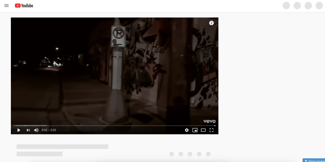 Écran de lecture vidéo YouTube en blanc et ne se charge pas