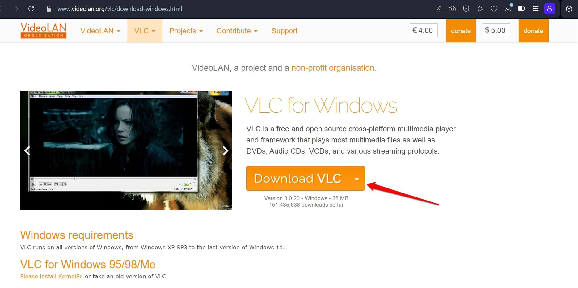 scarica VLC per Windows