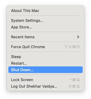 Mac-Neustart - Netflix-Fehlercode: S7363-1260-00002E3F