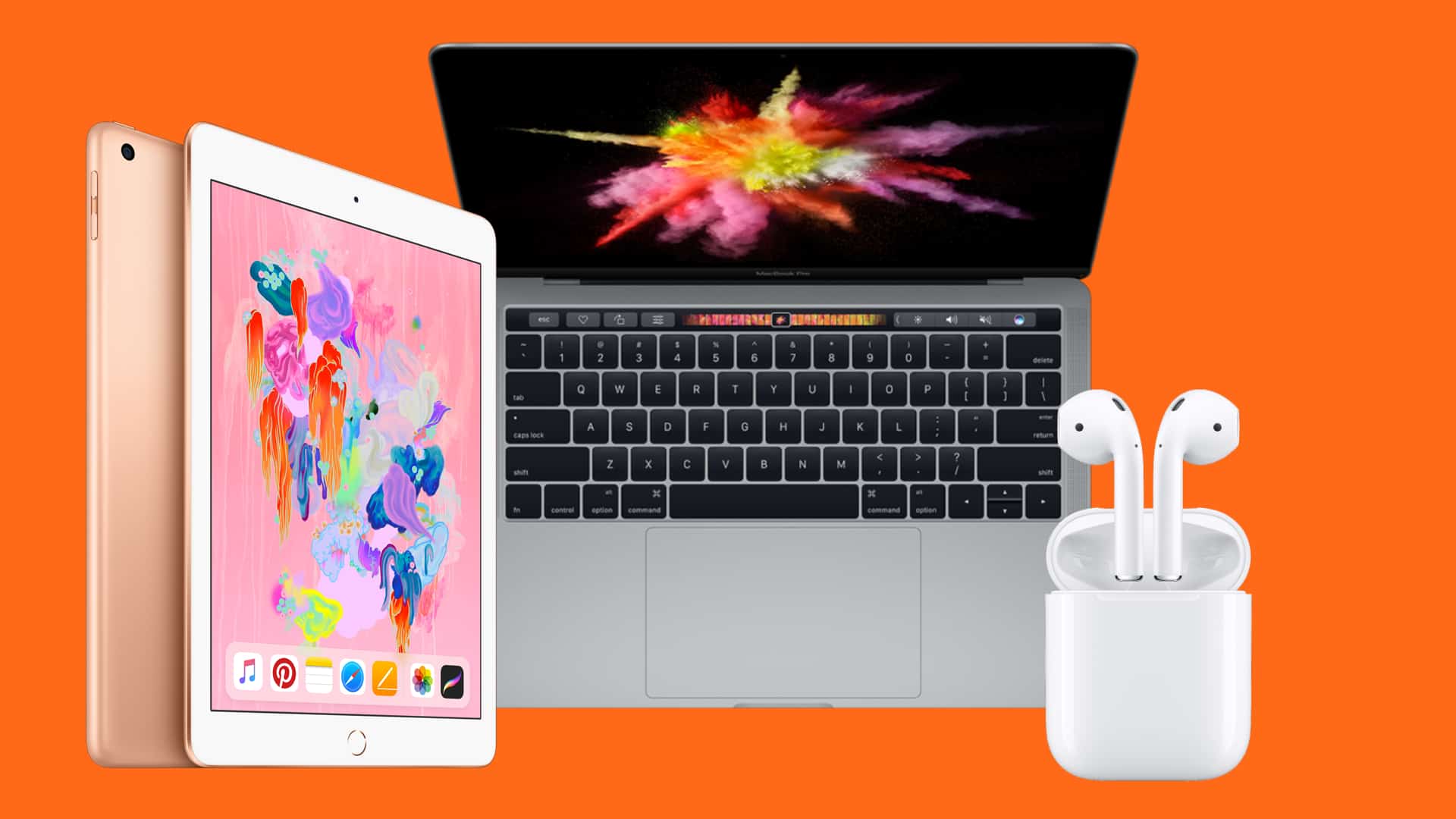 Macbook Pro, iPad e AirPods