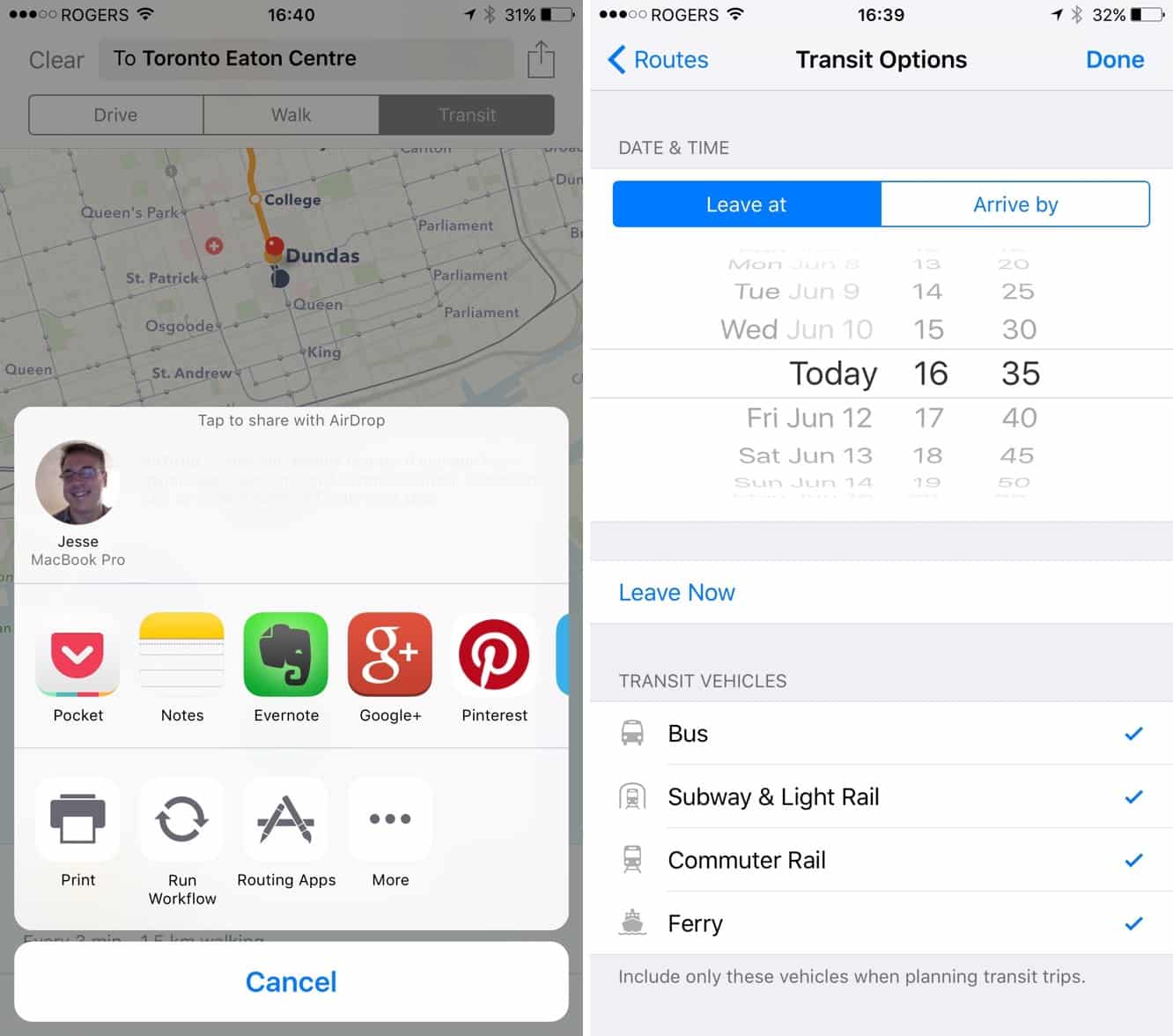 Ein erster Blick auf den öffentlichen Nahverkehr in iOS 9 in Apple Maps (Aktualisiert für watchOS 2)
