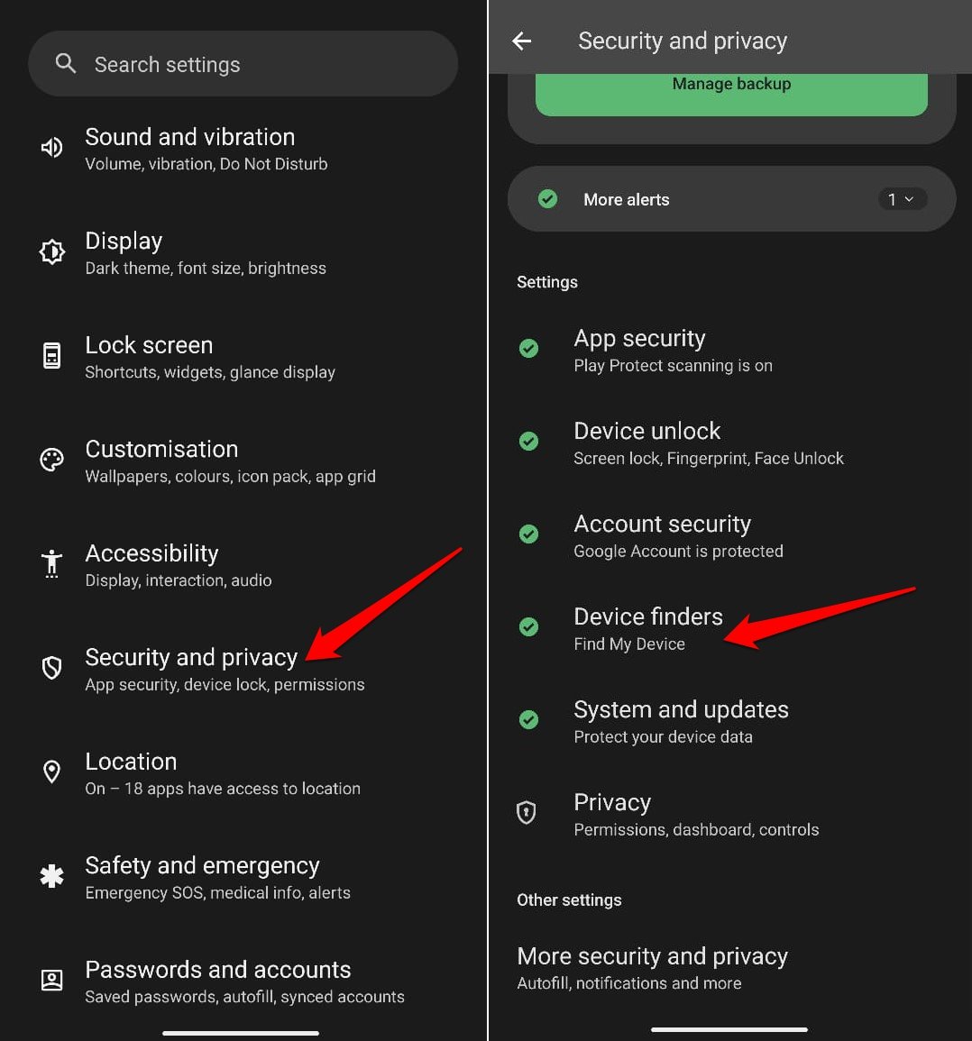 localizadores de dispositivos Android