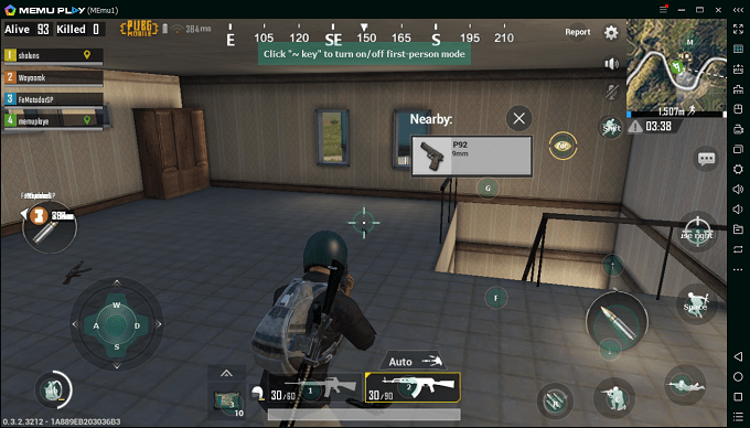 MEmu에서의 PUBG 모바일