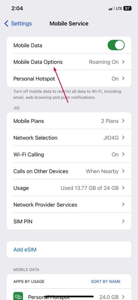 모바일 데이터 옵션 - T-Mobile 비주얼 음성사서함이 작동하지 않음
