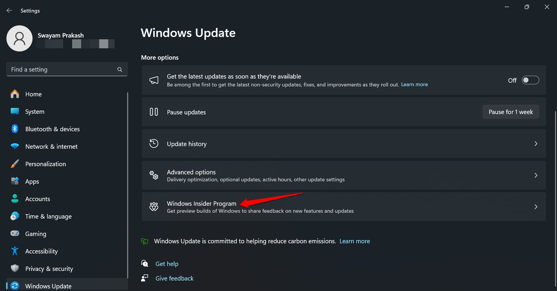 accedi al programma Insider di Windows 11