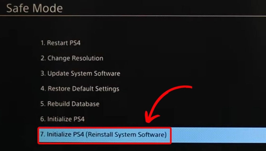 Инициализируйте PS4 в безопасном режиме - мигающий белый свет на контроллере PS4