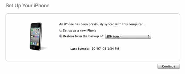 Passaggio a un nuovo iPod touch