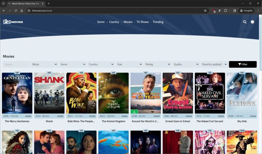 F2Movies - ¿Es Omgflix legítimo y seguro?