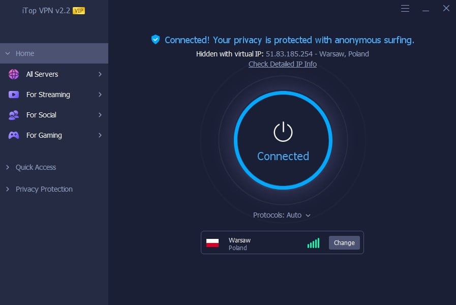 Critique d'iTop VPN