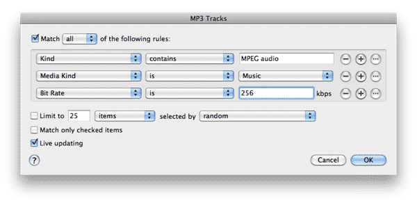 MP3-Tracks in iTunes finden