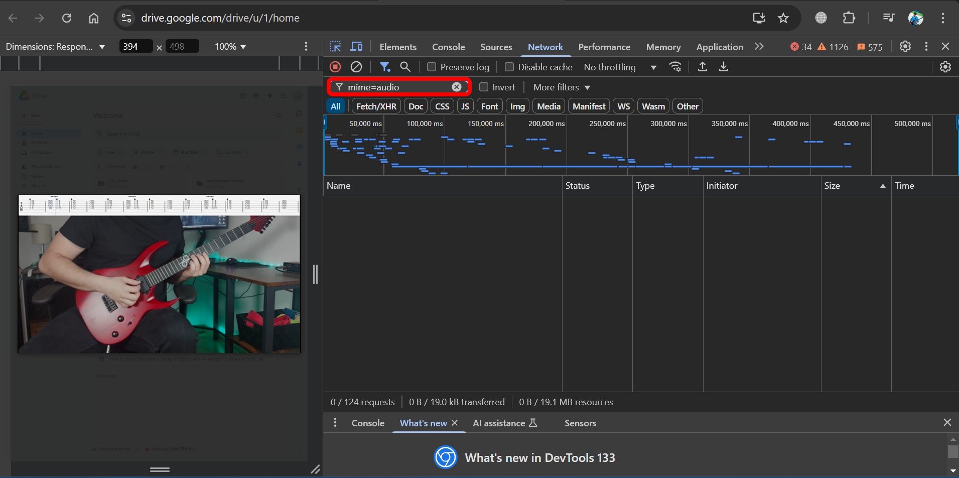 définir le filtre mime de Chrome sur audio
