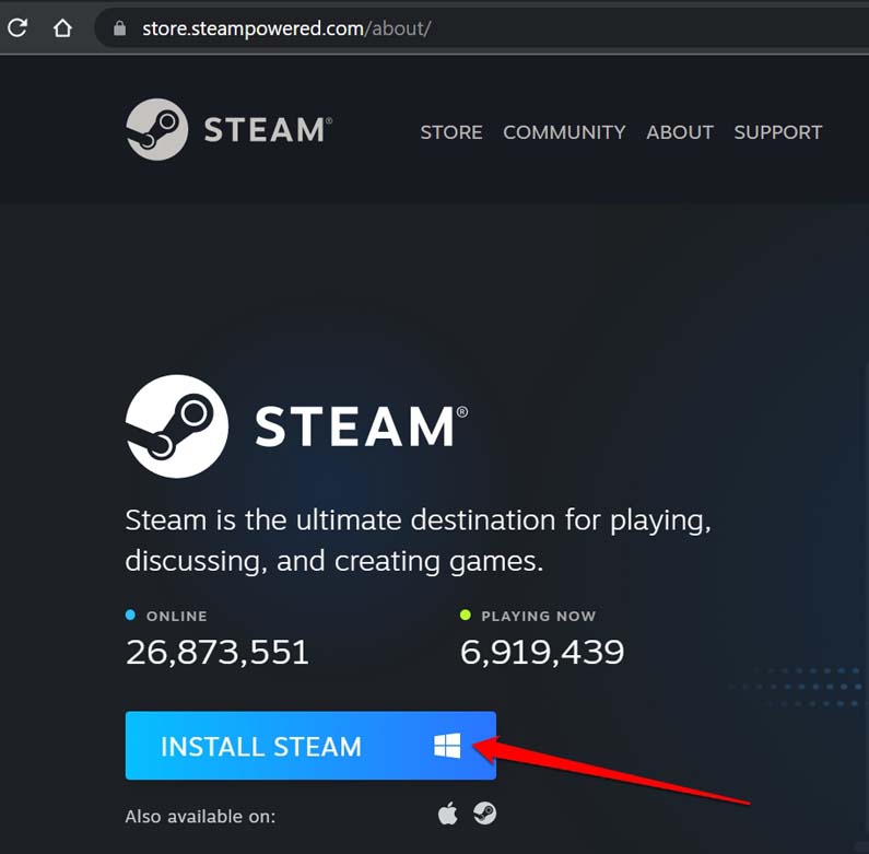 instalar Steam para Windows 11