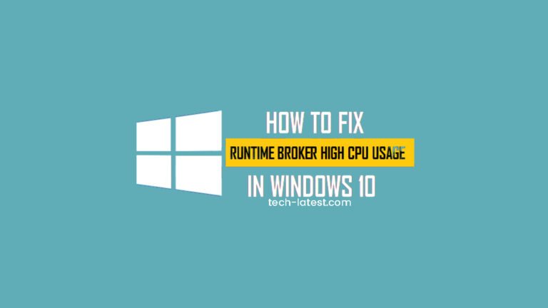 Utilizzo elevato di memoria di Runtime Broker su Windows 10