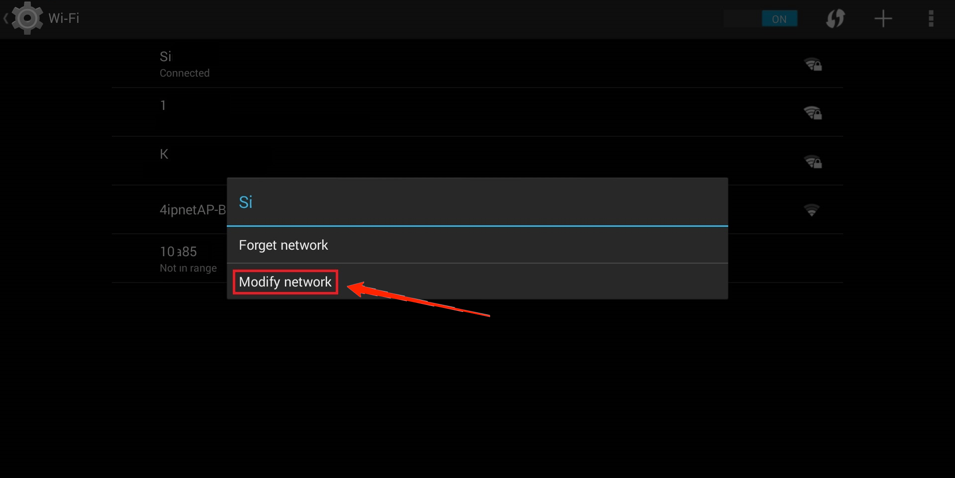 modificar configuración android tv