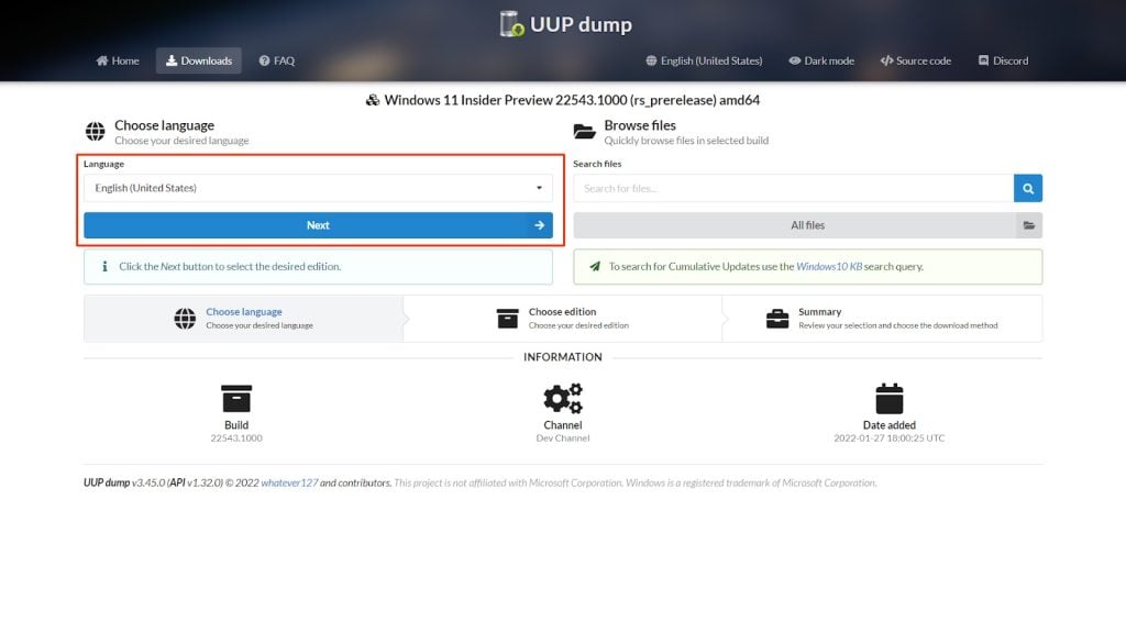 UUP Dump