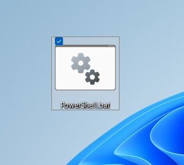 file batch powershell admin