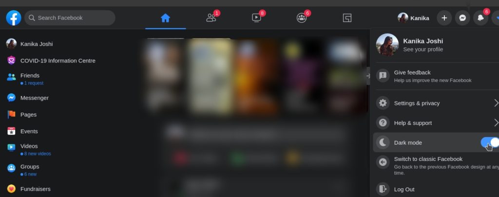 Modalità Scura di Facebook in Arrivo per iOS