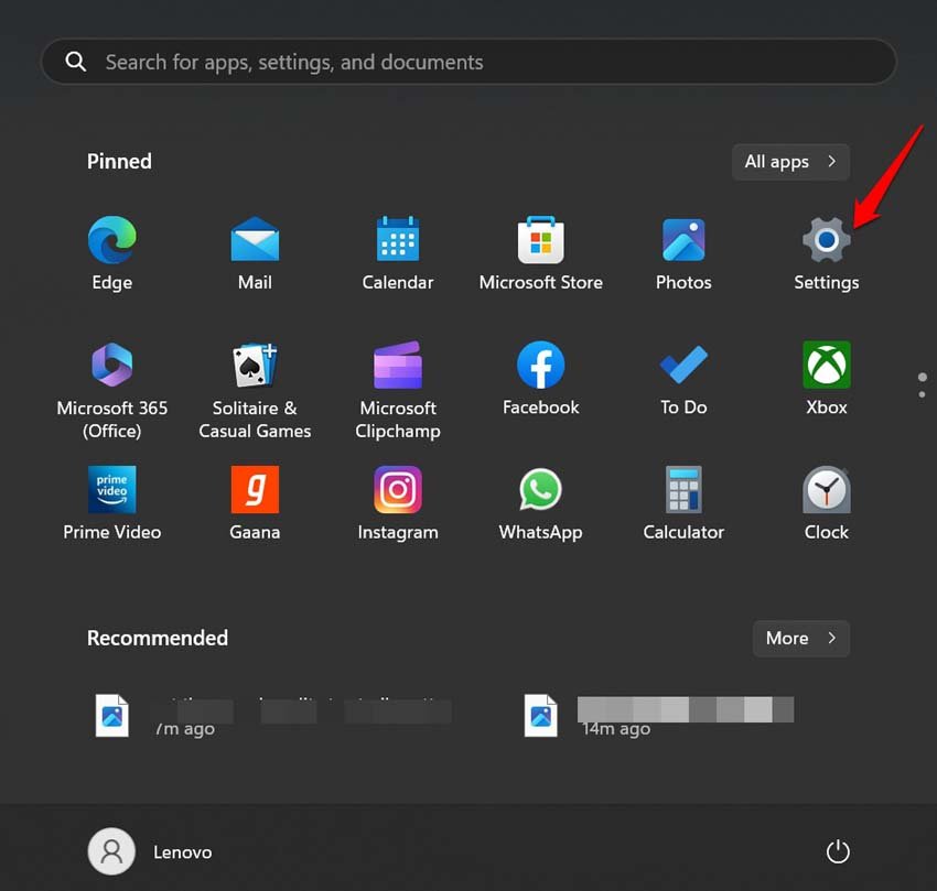 abrir configuraciones de Windows