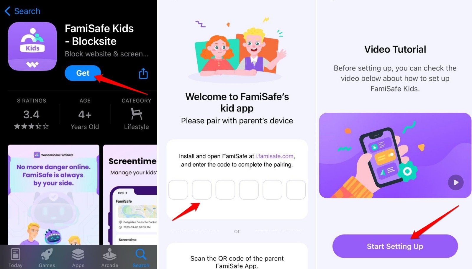 Instalar la aplicación FamiSafe Kids
