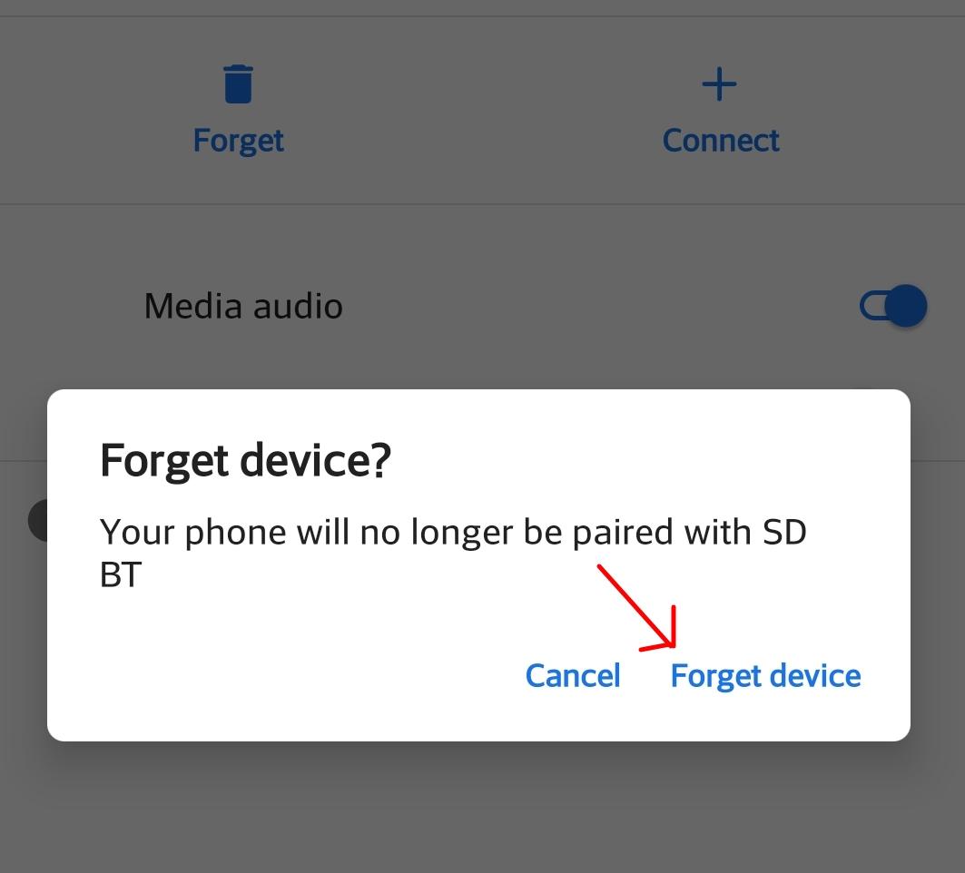 Dimentica Dispositivo Bluetooth