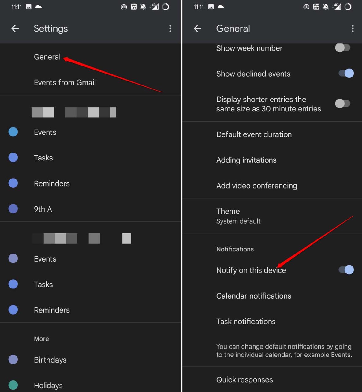 permitir notificações do google calendar neste dispositivo