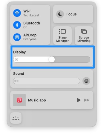 Luminosità dello schermo macOS