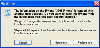 Synchroniser l'iPhone avec plus d'un ordinateur