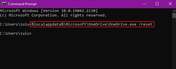 OneDriveを手動でリセットする - OneDriveが同期しない