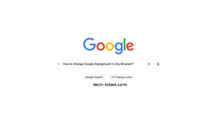 Изменить фон Google