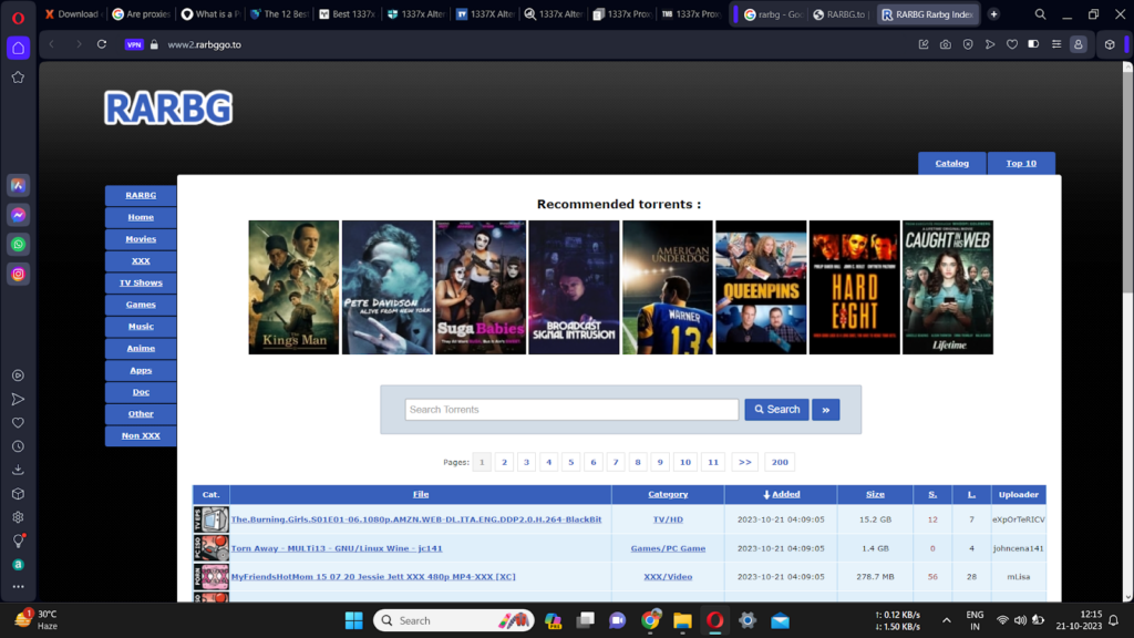 RARBG - Mejores alternativas de sitios proxy de 1337x