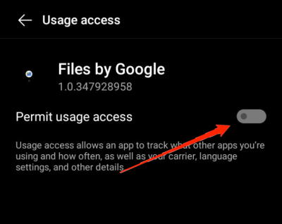 デジタルウェルビーイングの使用アクセスを許可する