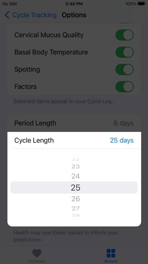 Трекер менструального цикла Apple Watch
