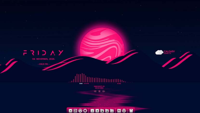 skin rainmeter super blood moon
