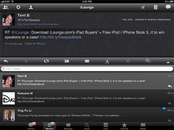 iPhone + iPad Gems : Financial Times, iTeleport, Mars Globe/HD, Osfoora HD + Reeder pour iPad